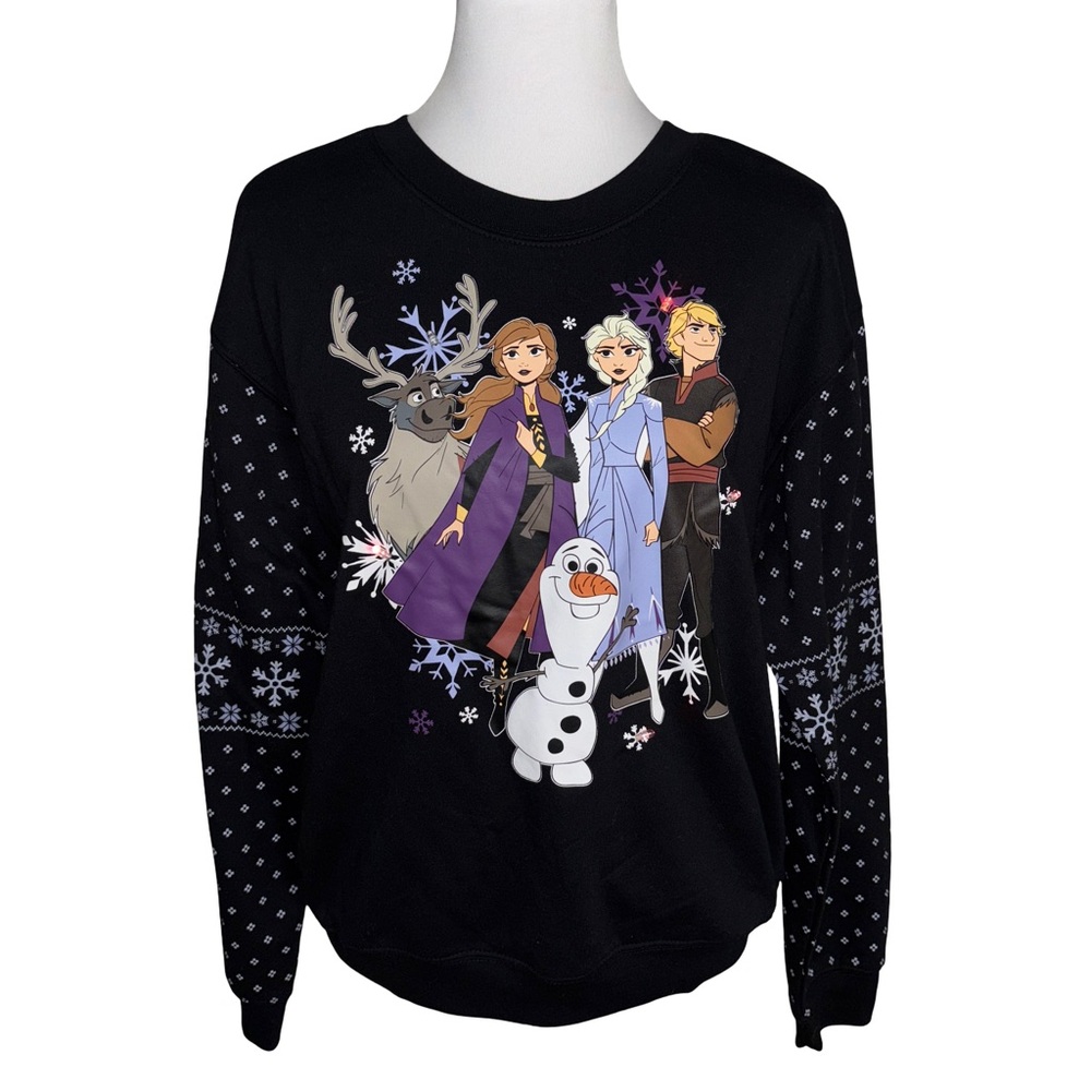 Disney Frozen Black Character Sweater Lights Up